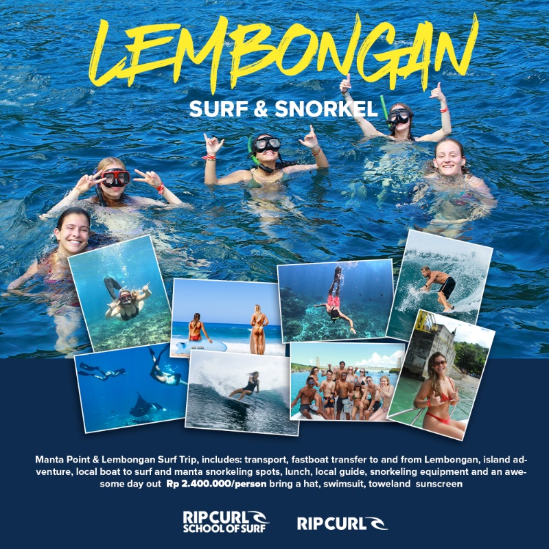Nusa Lembongan surfing · snorkeling